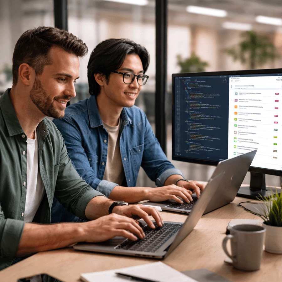 South West AI Solutions - Developers Working on Laptops